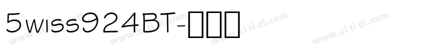 5wiss924BT字体转换