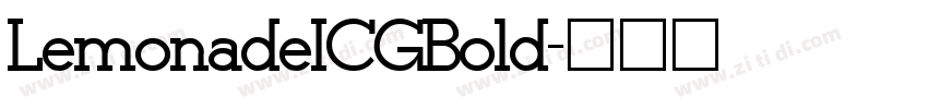 LemonadeICGBold字体转换
