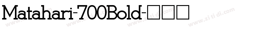 Matahari-700Bold字体转换