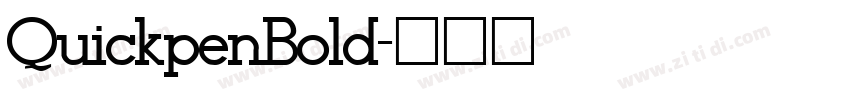 QuickpenBold字体转换