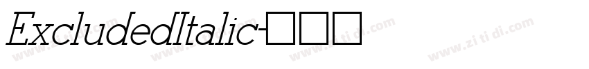 ExcludedItalic字体转换