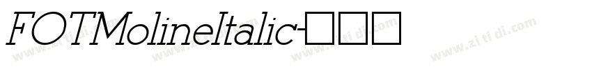 FOTMolineItalic字体转换