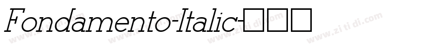 Fondamento-Italic字体转换