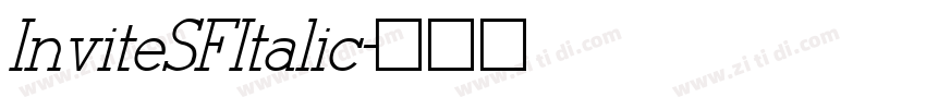 InviteSFItalic字体转换