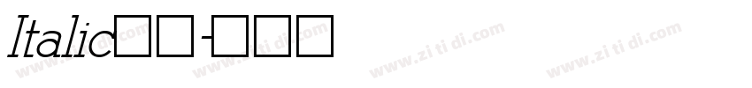 Italic字體字体转换