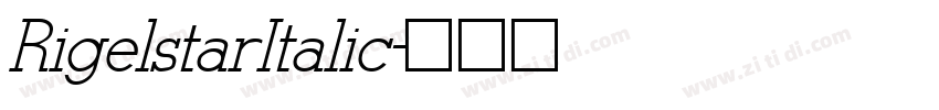 RigelstarItalic字体转换