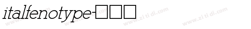 italfenotype字体转换
