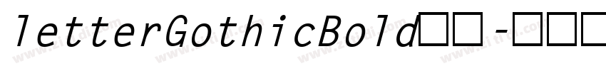 letterGothicBold字体字体转换