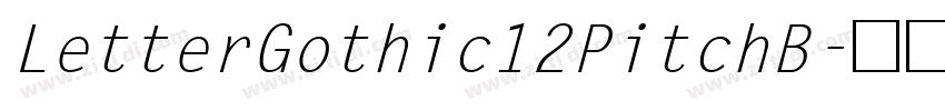LetterGothic12PitchB字体转换