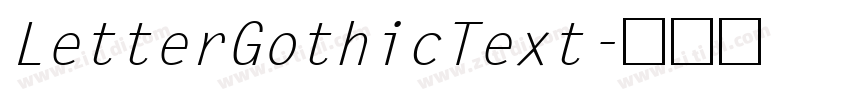 LetterGothicText字体转换