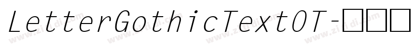 LetterGothicTextOT字体转换
