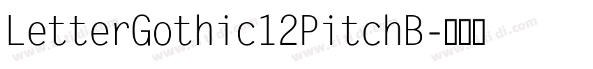 LetterGothic12PitchB字体转换