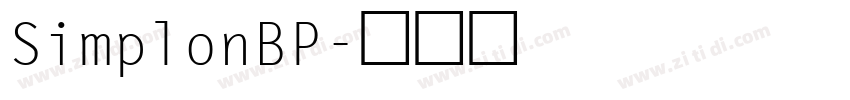 SimplonBP字体转换