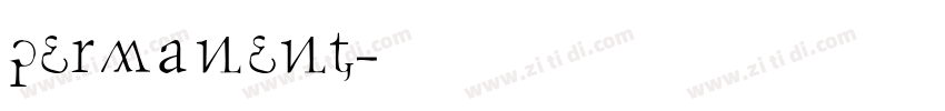 permanent字体转换