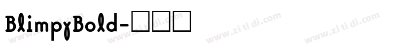 BlimpyBold字体转换