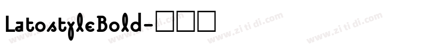 LatostyleBold字体转换