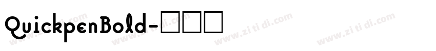 QuickpenBold字体转换