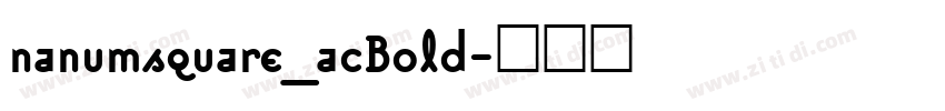 nanumsquare_acBold字体转换