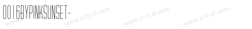0016BYPinkSunset字体转换