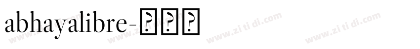 abhayalibre字体转换