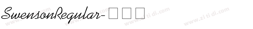 SwensonRegular字体转换