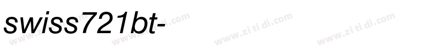 swiss721bt字体转换