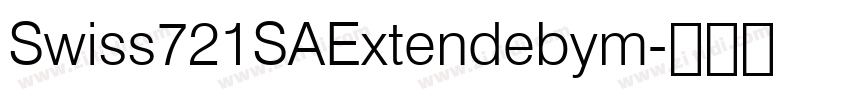Swiss721SAExtendebym字体转换