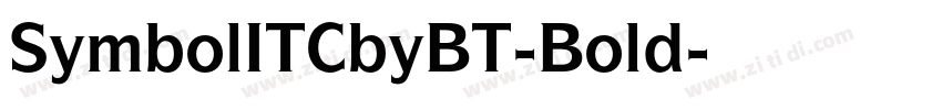 SymbolITCbyBT-Bold字体转换