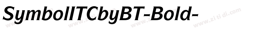 SymbolITCbyBT-Bold字体转换