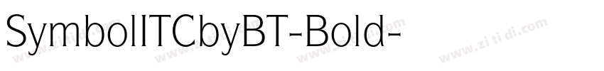 SymbolITCbyBT-Bold字体转换