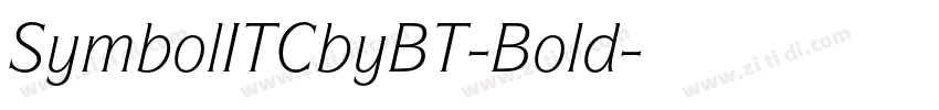 SymbolITCbyBT-Bold字体转换