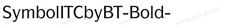 SymbolITCbyBT-Bold字体转换
