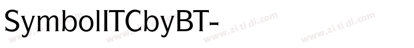 SymbolITCbyBT字体转换