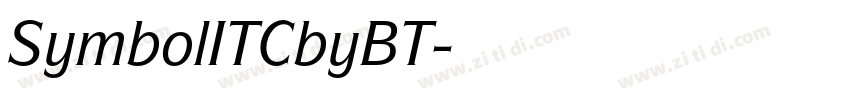 SymbolITCbyBT字体转换