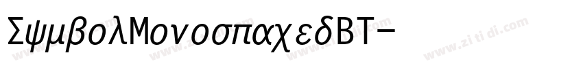SymbolMonospacedBT字体转换