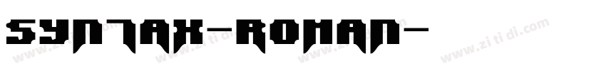 Syntax-Roman字体转换