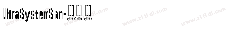 UltraSystemSan字体转换