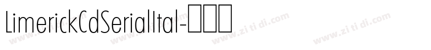 LimerickCdSerialItal字体转换