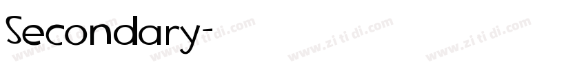 Secondary字体转换
