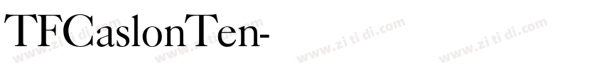 TFCaslonTen字体转换