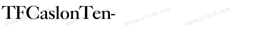 TFCaslonTen字体转换
