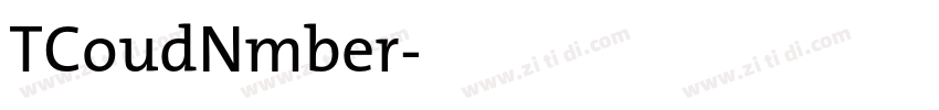 TCoudNmber字体转换