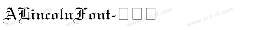 ALincolnFont字体转换