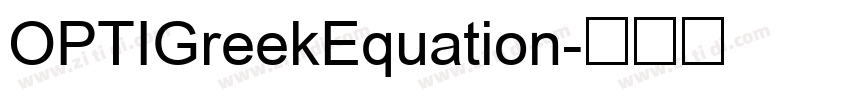 OPTIGreekEquation字体转换