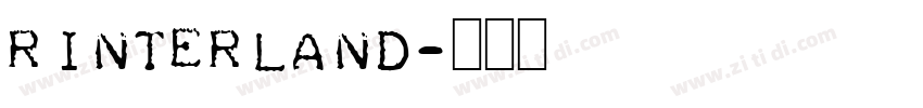 Rinterland字体转换