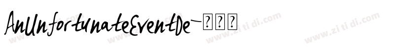 AnUnfortunateEventDe字体转换