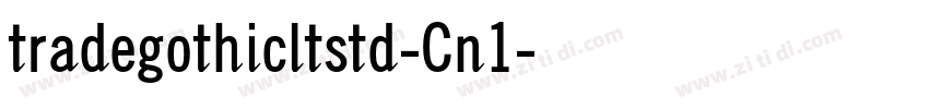 tradegothicltstd-Cn1字体转换