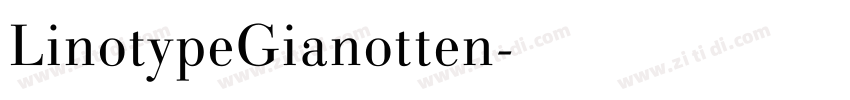LinotypeGianotten字体转换