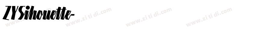 ZYSihouette字体转换