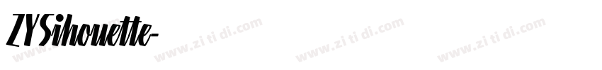 ZYSihouette字体转换